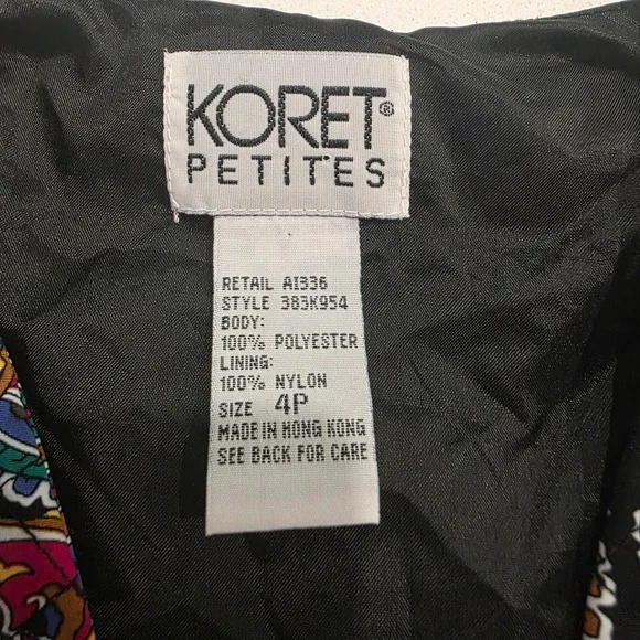 Vintage Koret Petites Paisley Vest Size 4P Multicolor Button Front Boho Retro - Picture 7 of 9